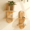 BohoWood Wall Mounted Storage Rack And Display Shelf 0
