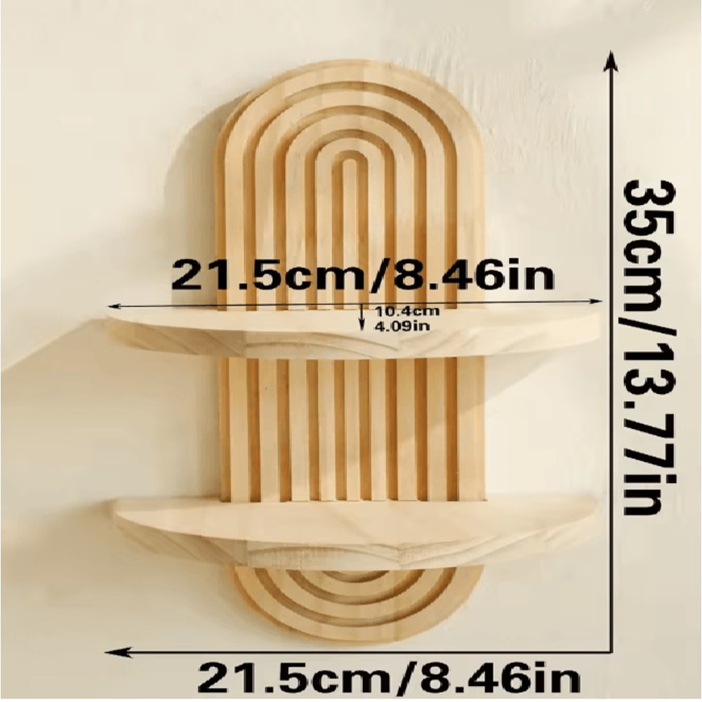 BohoWood Wall Mounted Storage Rack And Display Shelf 4