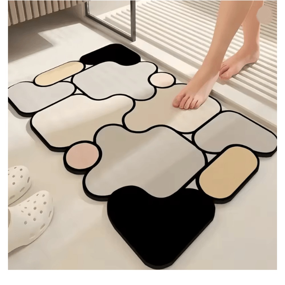 DiatroShape NonSlip Diatomite Absorbent Bathroom Floor Mat 0