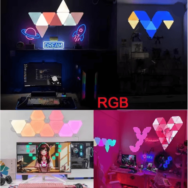 LumiSync WiFi Bluetooth LED Triangle Wall Light 3