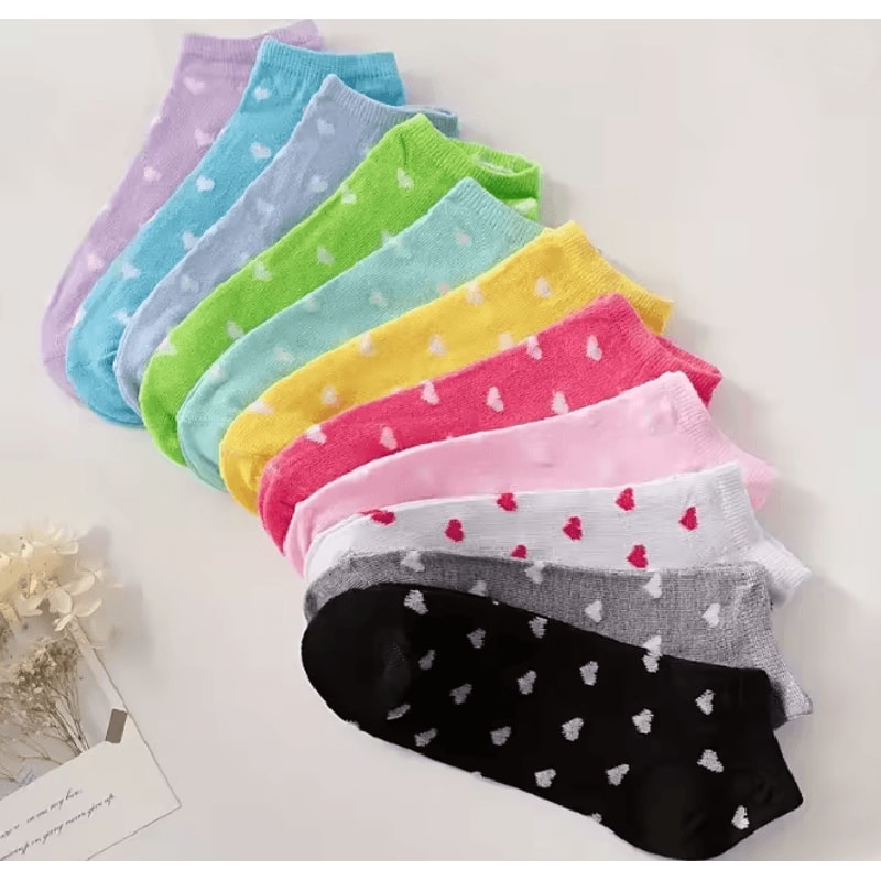 HeartEase Candy Colored Ankle Socks For Women 0
