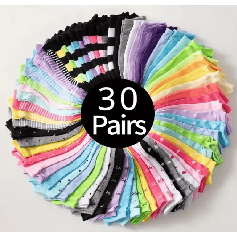 HeartEase Candy Colored Ankle Socks For Women 9