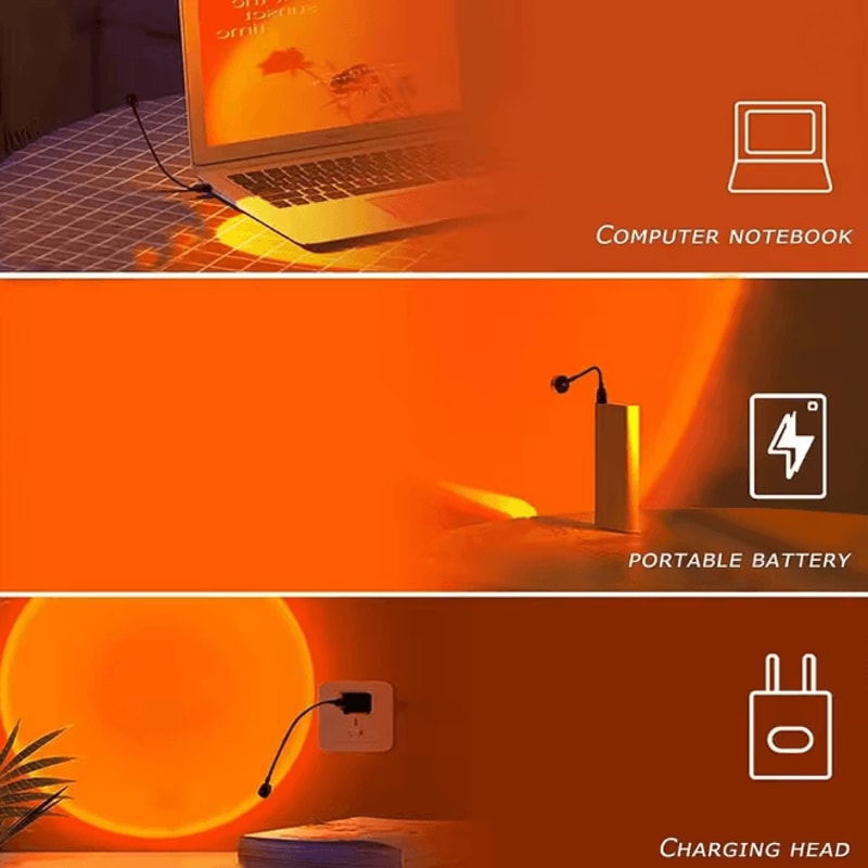 SunGlow USB Sunset Projection Lamp 3