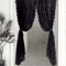 Velora Black Floral Lace Sheer Curtain Panel 0
