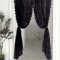 Velora Black Floral Lace Sheer Curtain Panel 0