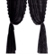 Velora Black Floral Lace Sheer Curtain Panel 4