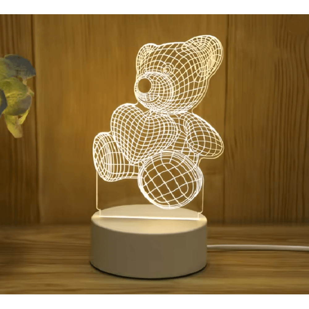 LumiBear 3D Acrylic LED Night Light 4