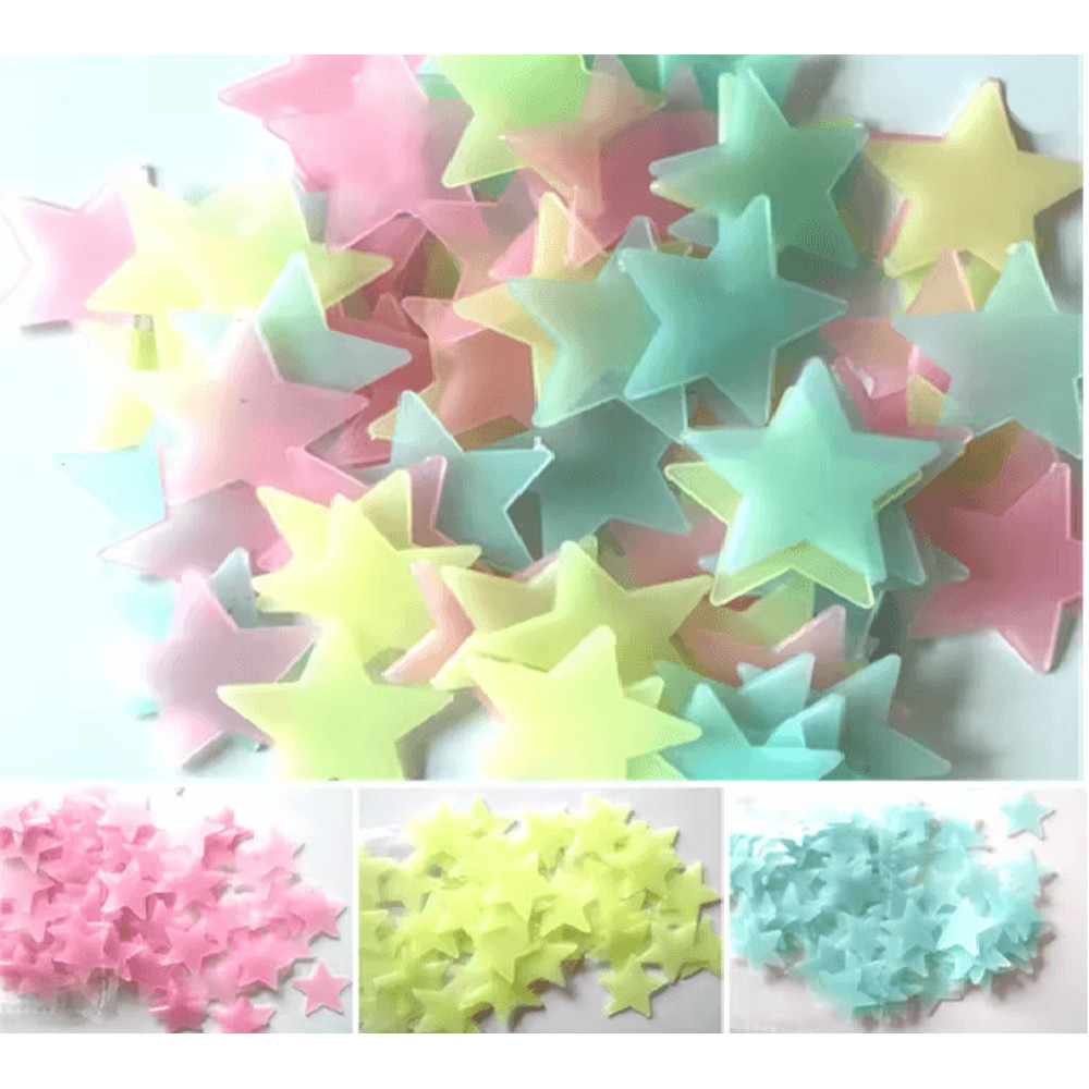 StarGlow 100 Piece Glow In The Dark Wall Stickers Set 1