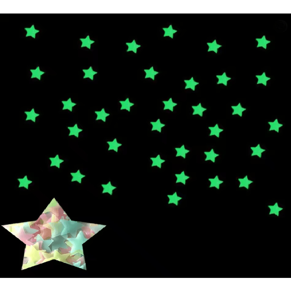 StarGlow 100 Piece Glow In The Dark Wall Stickers Set 3