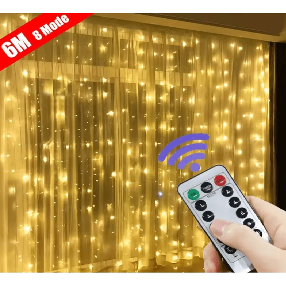 LumiDrape USB Curtain Fairy Lights With Remote Control 0