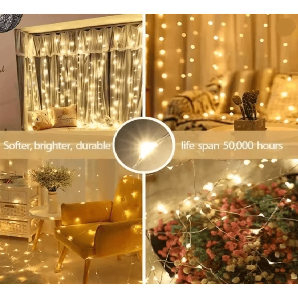 LumiDrape USB Curtain Fairy Lights With Remote Control 1