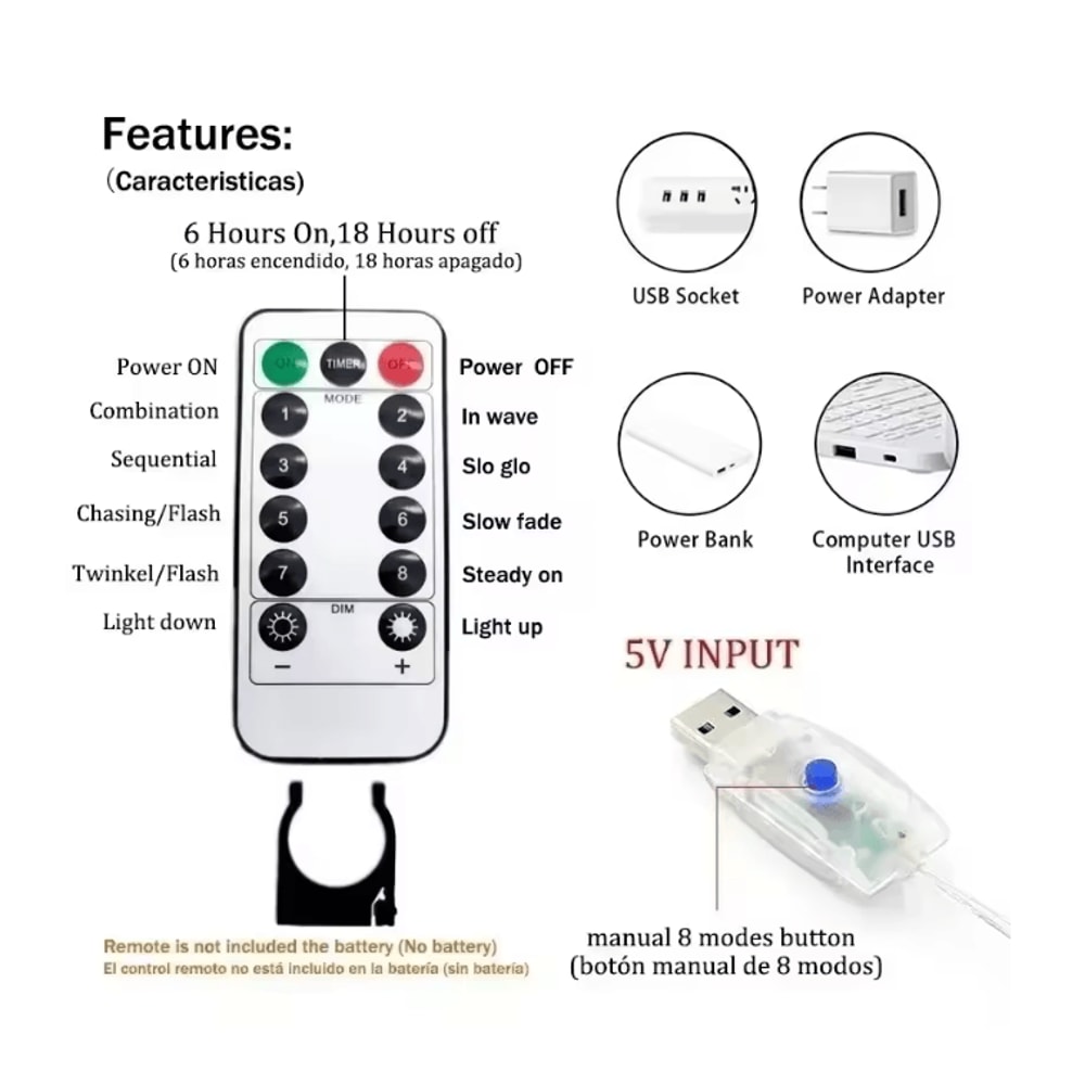 LumiDrape USB Curtain Fairy Lights With Remote Control 2