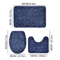 AquaStone Plush Bathroom Mat Set 4