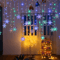 SnowGlow 32 M Snowflake LED Curtain Lights Waterproof Holiday Fairy String Decor 0