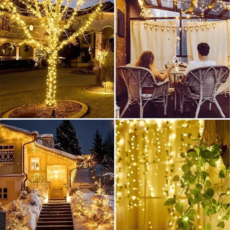 SunGlow Solar Fairy Lights Outdoor String With 8 Lighting Modes 1