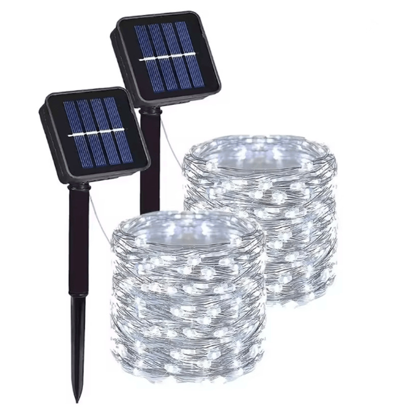 SunGlow Solar Fairy Lights Outdoor String With 8 Lighting Modes 8