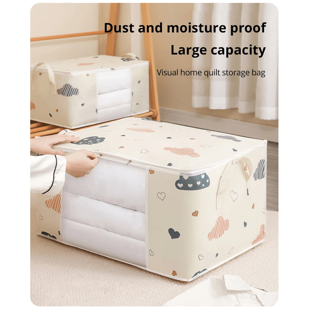 HomeKeep Large Capacity Clothes Storage Bag With Reinforced Handles And Sturdy Zipper 0