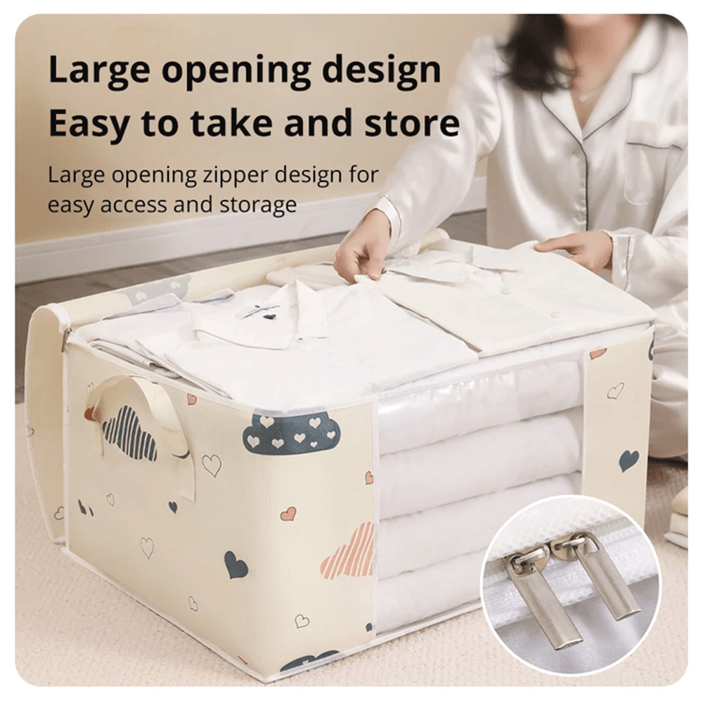 HomeKeep Large Capacity Clothes Storage Bag With Reinforced Handles And Sturdy Zipper 1