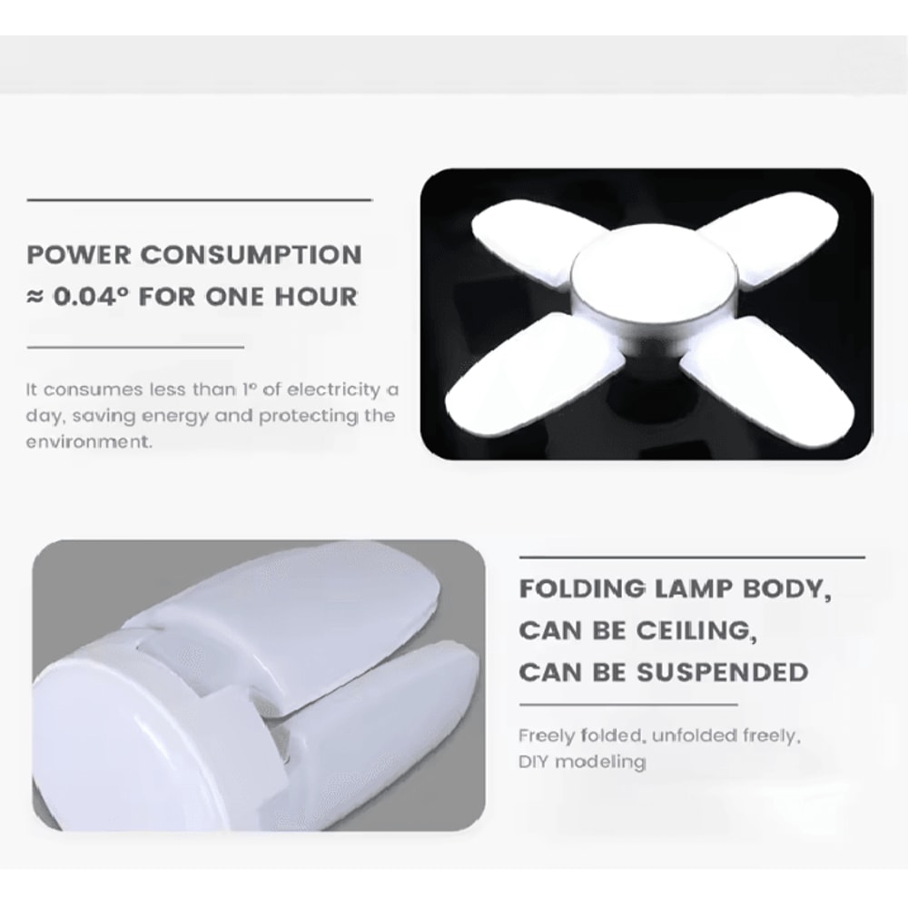 FoldBright Adjustable LED Ceiling Bulb 1