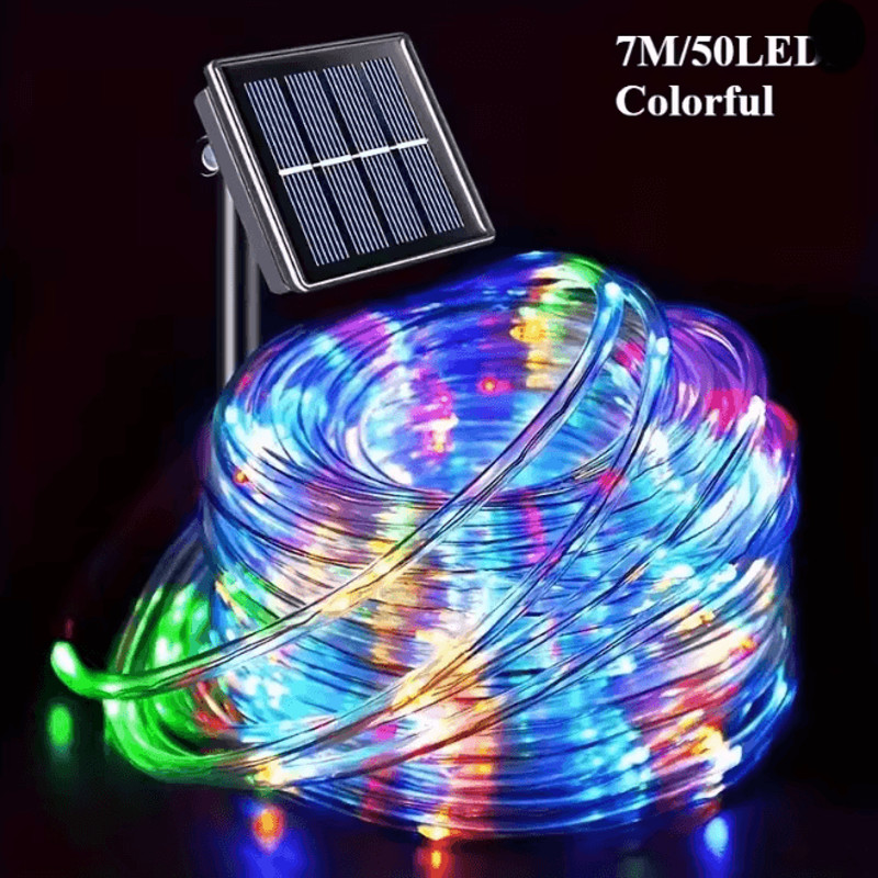 SolarGlow Outdoor Tube String Lights 9