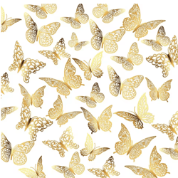 goldenflutter 3d butterfly wall decor 48 pack