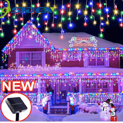 solarglow icicle holiday lights