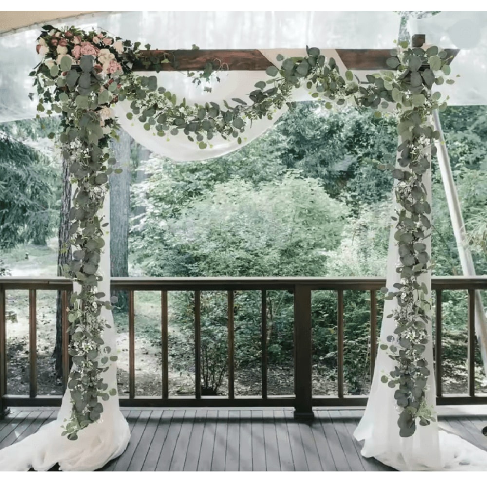 Elegant Eucalyptus And White Berry Greenery Garland 3