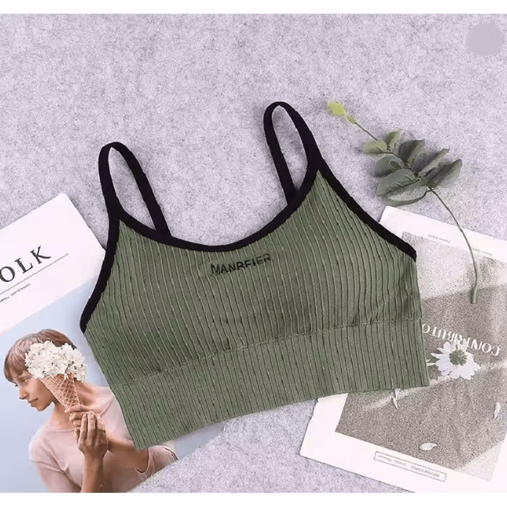 Soft Support Cotton Sports Bra Crop Top 2