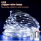 USB LED String Lights Copper Silver Wire Garland 6