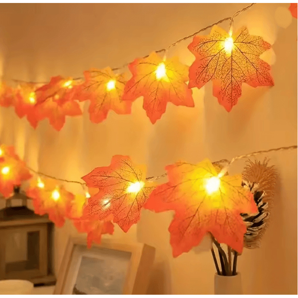 Maple Leaf LED Fairy String Lights 1