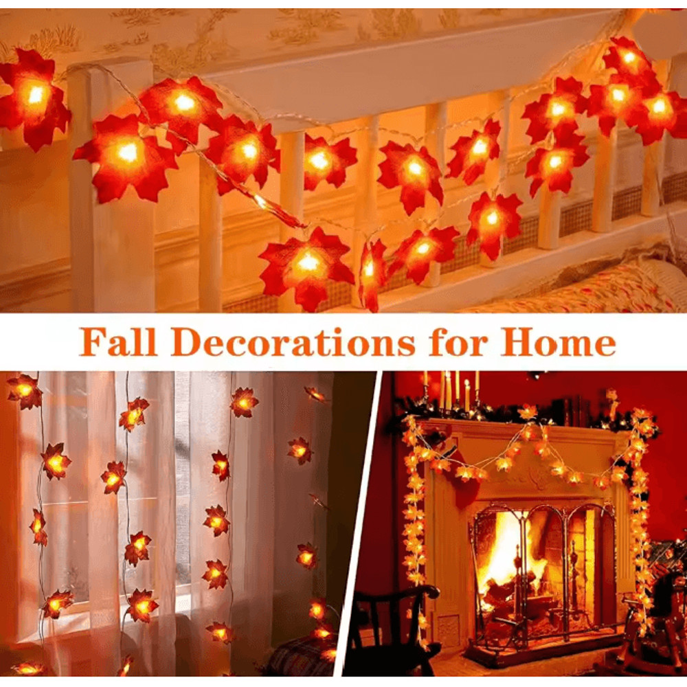 Maple Leaf LED Fairy String Lights 4