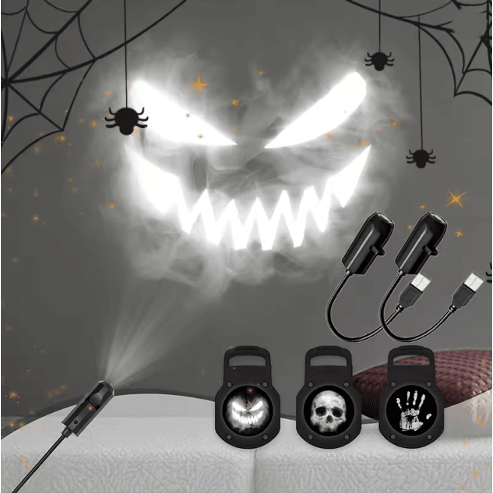Halloween Skull Projection Night Light 0