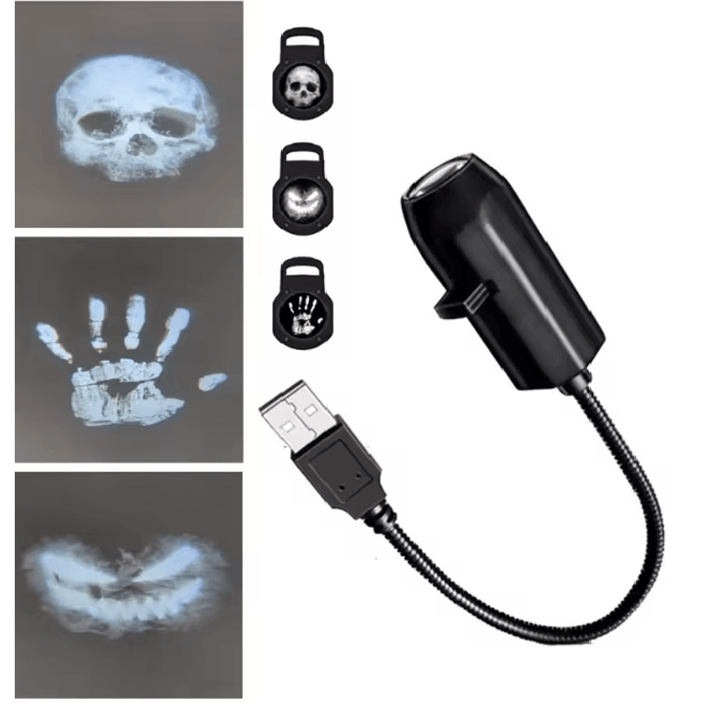 Halloween Skull Projection Night Light 5