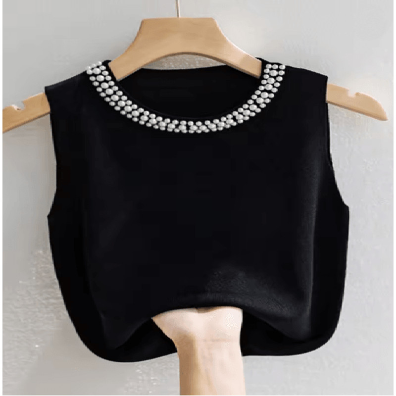 KnitEase Sleeveless Beaded Tank Top 6