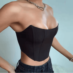 sculptfit off shoulder corset crop top