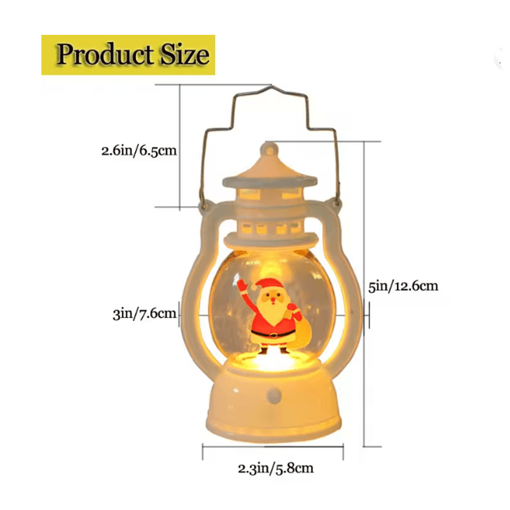 FestiveGlow Battery LED Santa Snowman Lantern 2