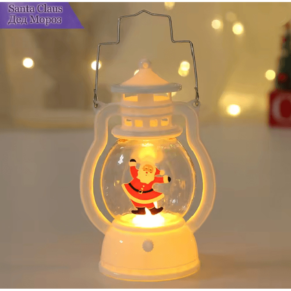 FestiveGlow Battery LED Santa Snowman Lantern 3