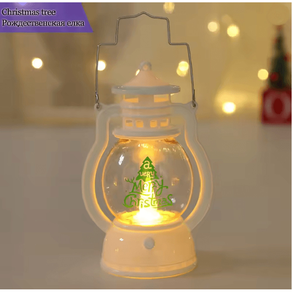 FestiveGlow Battery LED Santa Snowman Lantern 6