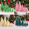 Mini Wood Christmas Trees Tabletop Decor Set 0