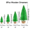 Mini Wood Christmas Trees Tabletop Decor Set 5