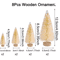 Mini Wood Christmas Trees Tabletop Decor Set 7