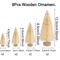 Mini Wood Christmas Trees Tabletop Decor Set 7