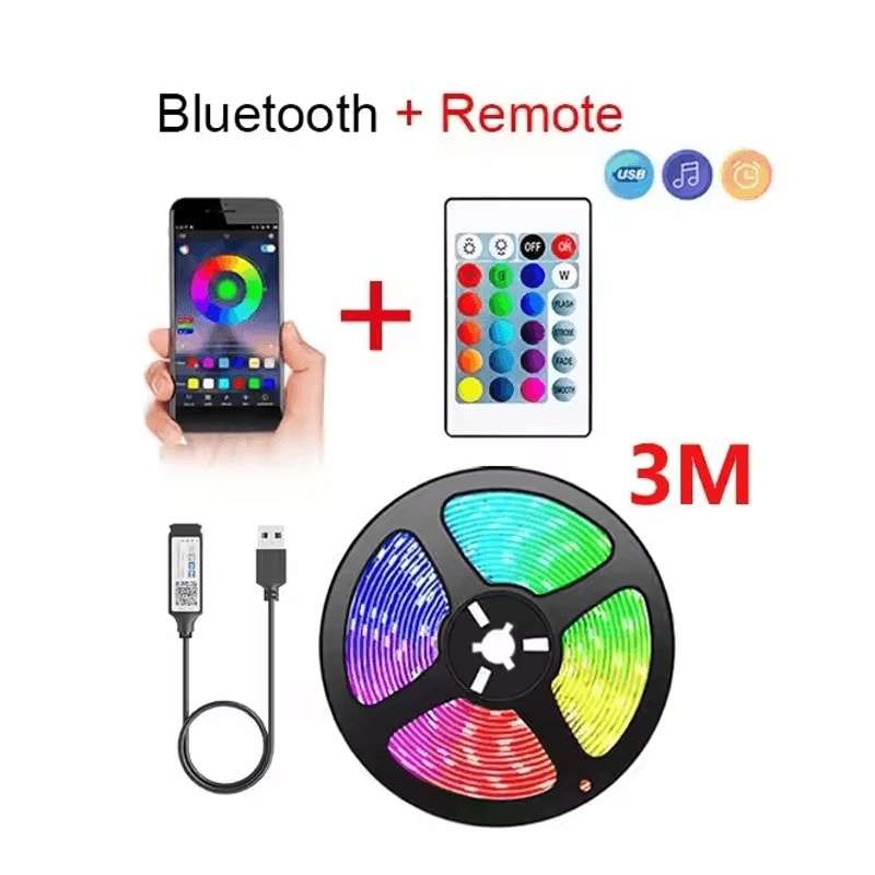 GlowFlex USB RGB LED Strip Light 5