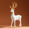 Elegant White Reindeer Home Decor Statue 1