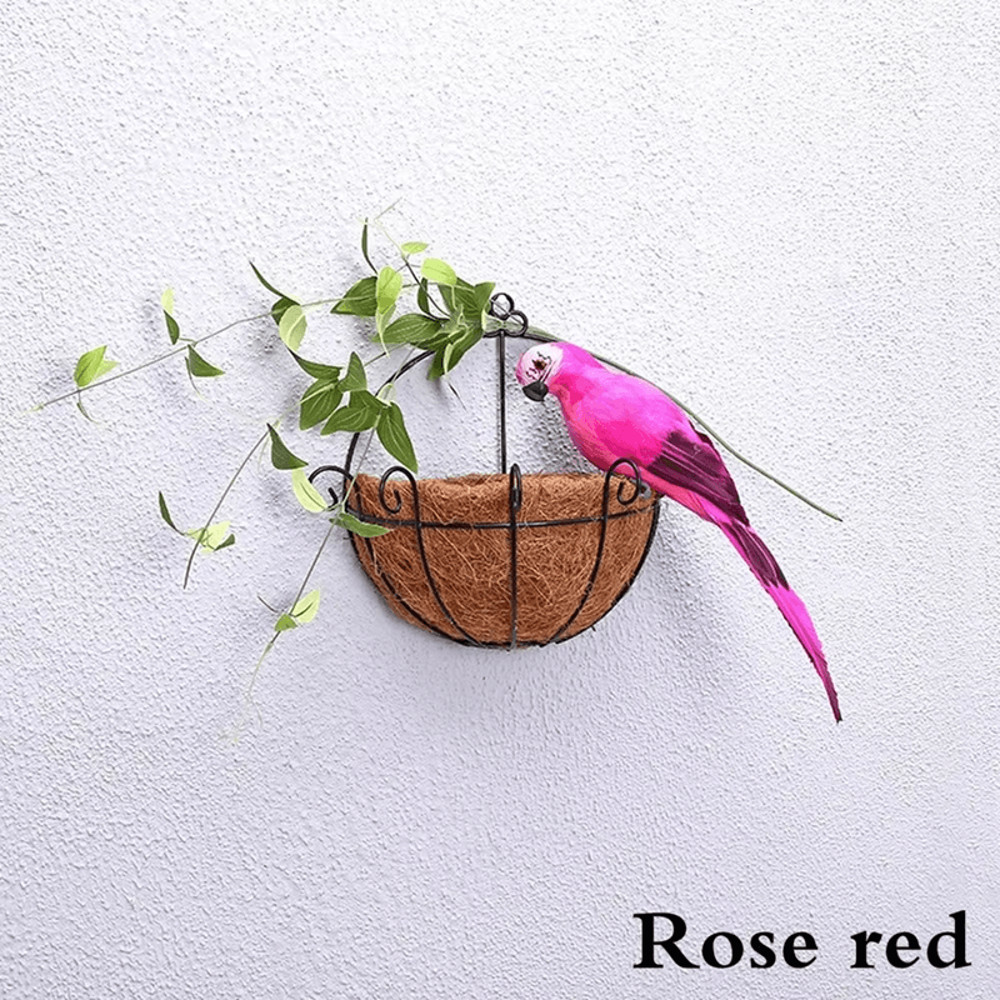 Handcrafted Feather Parrot Garden Decor 3