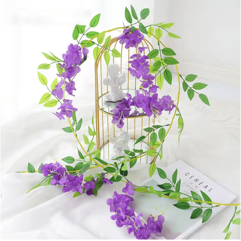 Artificial Wisteria Hanging Garland Vine 4