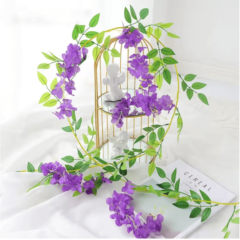 Artificial Wisteria Hanging Garland Vine 4