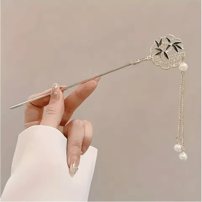 Vintage Floral Tassel Hair Stick 8
