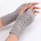 Chunky Knit Faux Wool Fingerless Gloves 1