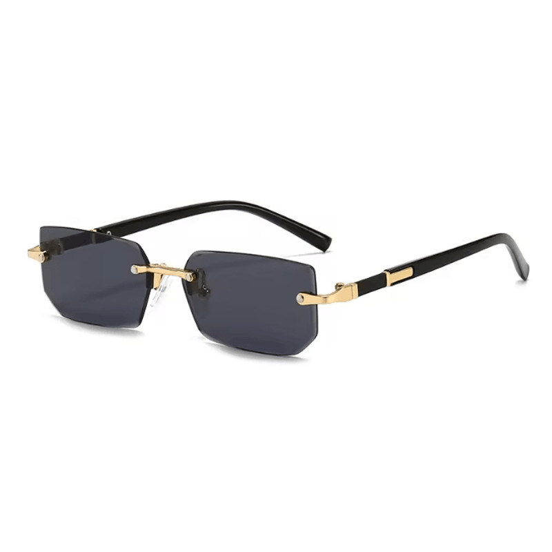 Rimless Rectangle Unisex Sunglasses 10